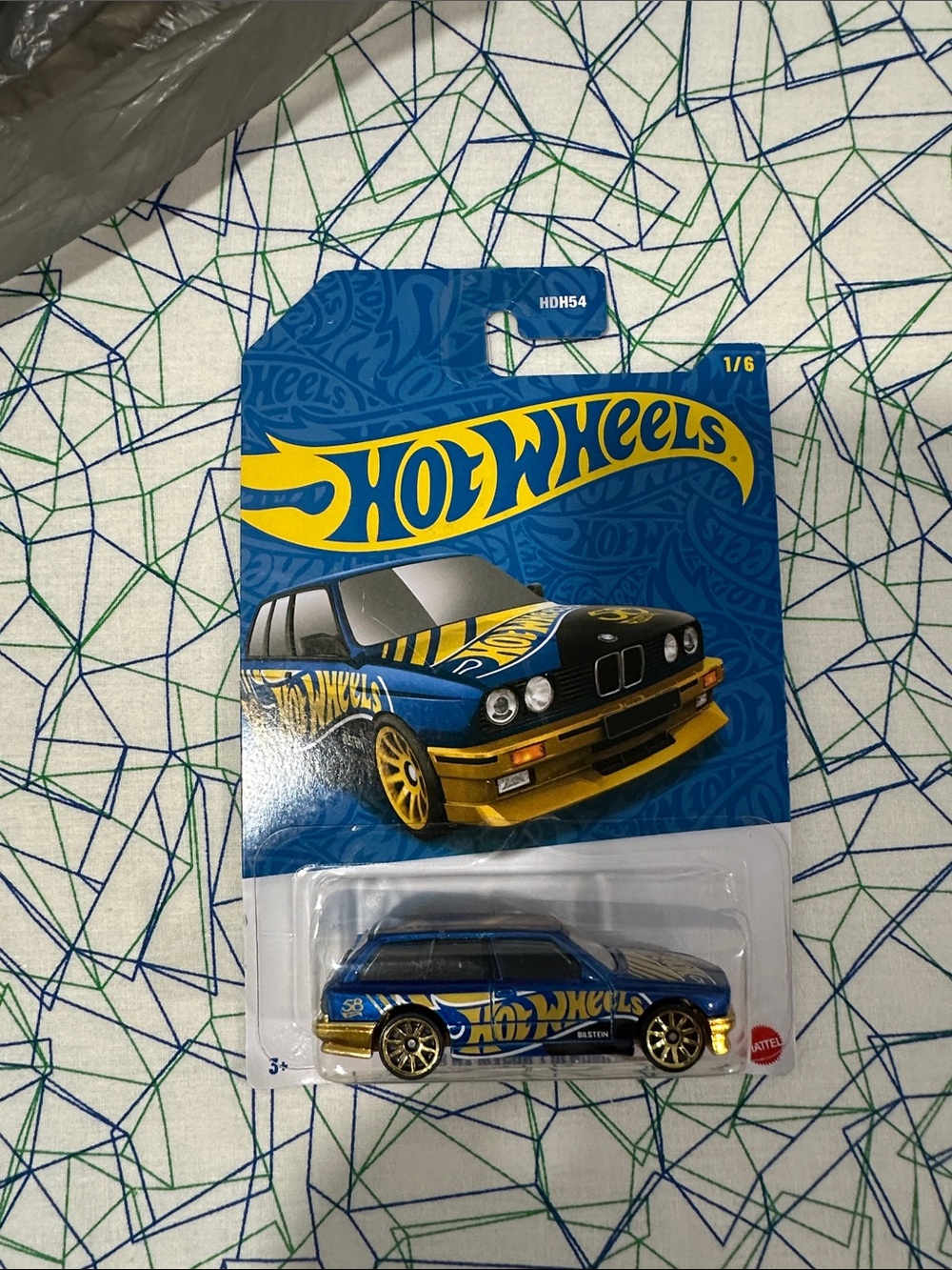 Hot Wheels Blue & Gold BMW M3 wagon/remorque Toy Car - Hot Wheels